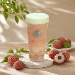 ชาลิ้นจี่ปั่นครีมชีส Lychee Tea Cream Cheese Smoothie