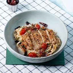 Aglio e Olio with Grilled Chicken