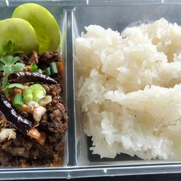 ข้าว+ลาบคั่ว