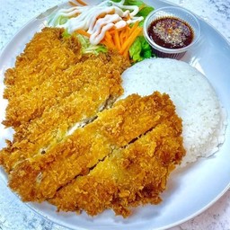 ข้าวสเต็กไก่กรอบเทอริยากิ
