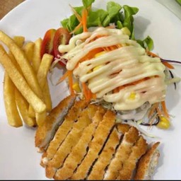 สเต็กไก่ทอด