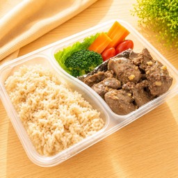 ข้าวตับไก่กระเทียมพริกไทย