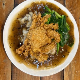 ราดหน้าปูนิ่มเต้าซี่ (ปู1ตัวเต็ม)