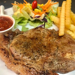 สเต็กเนื้อริบอายหม่าล่า