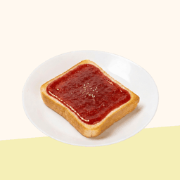ขนมปังเนยสดหน้าซอสสตรอว์เบอร์รี่