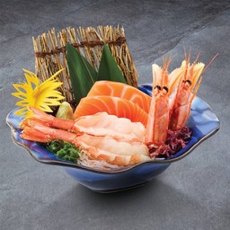 ปลาแซลมอนและกุ้งหวานโบตัน