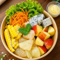 สลัดผลไม้รวม ฟรีน้ำสลัด ถ้วย2oz