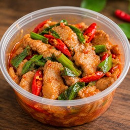 พริกแกงไก่ ( กับข้าว )