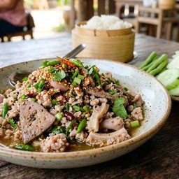 ลาบแซ่บหมูเครื่องใน