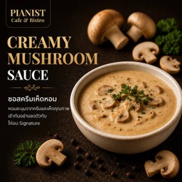 Creamy Mushroom Sauce - PIANIST 4 Signature Sauce ทานคู่กับไก่อบ