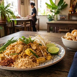 [เซตสุดฮิต] ผัดไทยธรรมดา + แคบหมูไร้มัน