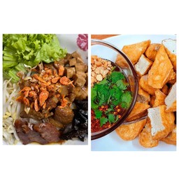 [เซตสุดฮิต] ก๋วยเตี๋ยวหลอดทรงเครื่อง (เส้นใหญ่) + เต้าหู้ทอดร้อนๆสูตรโบราณ