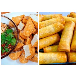 [เซตสุดฮิต] ปอเปี๊ยะทอด + เต้าหู้ทอดร้อนๆสูตรโบราณ