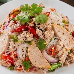 ยำวุ้นเส้น หมูยอ+หมูสับ