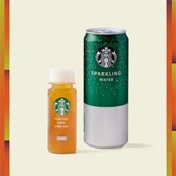 Starbucks Sparkling Water with Plum Honey Lemon Syrup Shot