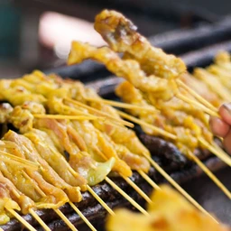 หมูปิ้งโบราณนมสดข้าวกล่อง