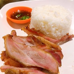 ข้าวคอหมูย่าง+น้ำจิ้มแจ่ว