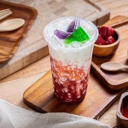 นมสดสตอเบอรี่ (ใส่ปีโป้)