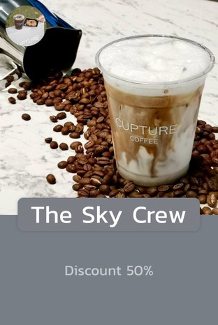 โปรโมชั่น The Sky Crew ลด 50 % เมื่อสั่งเมนูในหมวด Non Coffee, Iced Coffee