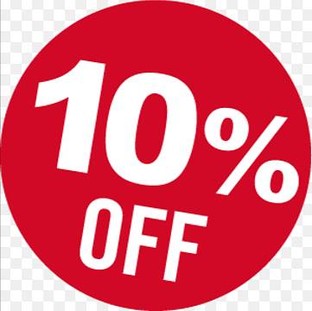 โปรโมชั่น 10% ไม่รวมเครื่องดื่ม ลด 10 % เมื่อสั่งเมนูในหมวด พิเศษ, เมนูอาหารเช้า, สลัด, ทานเล่น, กับข้าว(ประเภทผัด), อาหารจานเดียว, ยำ, เส้น, สปาเก็ตตี้, กับข้าว(ประเภทแกง,ต้ม), ปลา, สเต๊ก / ซุป