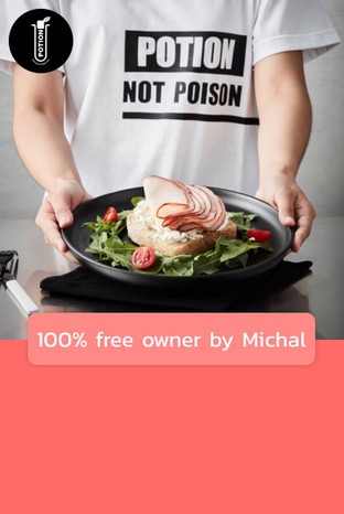 โปรโมชั่น 100% free owner by Michal ลด 100 % เมื่อสั่งเมนู Orange potion (Bottle), Potion Natural Water, Chocolate Muffin, Macadamia Muffin, Watermelon Salad, ICE COLD BREW COFFEE, Orange Potion (Glass), Fentimans Rose Lemonade 275 ml., Yellow Potion (Bottle), Croissant, Green Potion (Bottle), Chicken Quinoa Salad, Purple Potion (Bottle), Chickpeas Pumpkin Salad, Almond Muffin, ICE COLD BREW ORANGE, Pepper Ham Cream Chesse, Red Potion (Glass), Evian, Avocado Bacon Chickpeas, Purple Potion (Glass), Purple Yogurt Granola Bowl, Fantimans Connoisseurs Tonic 200ml., Green Potion (Glass), Yellow Potion (Glass), Avocado Cacao Passionfruit, Drity Chocolate Sauce, Red Potion (Bottle), ICE COLD BREW TEA