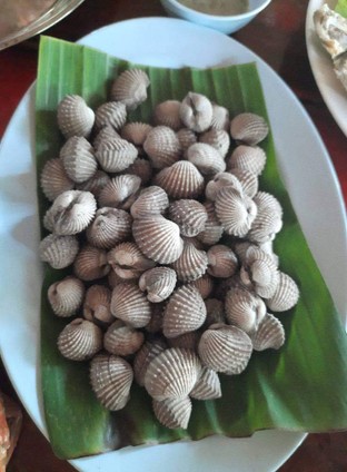 หอยแครงลวกสุก