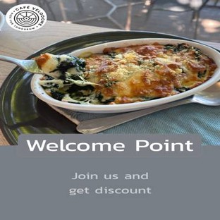 โปรโมชั่น Welcome Point ลด 20 บาท เมื่อสั่งเมนูในหมวด Package, HOT TEA, ICED COFFEE, MILK, ICED CHOC, FRUITY, Donut & Muffin, Pastry, ALL FRAPPE, Cookies, ICED TEA, SALAD & MORE, RICE & MORE, HOT CHOC, CAKE, Breakfast, HOT COFFEE, PASTA, Brownies, iCE CREAM