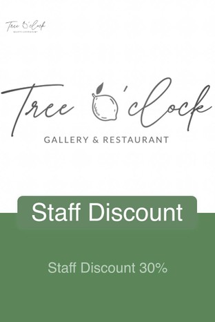 โปรโมชั่น Staff Discount  ลด 30 % เมื่อสั่งเมนูในหมวด Champagnes, Mocktail, Salad, Classic Cocktail, Ice Cream, Breakfast, Accessories, Coffee with Dessert Combo, Sunday Brunch, Chocolate, Homemade Bakery, Main, Buy a Bottle of Wine Get 1 Cheese Platter(S), Decoration, Pasta, Soup, Gin, Asian Fusion, Spirit Bottle, Workshop, Coffee, Soft Drink , Seafood , Appetizer , Homemade Dessert, Tea & Coffee Bean, Juice, Health Class, Non Coffee , Signature Coffee , Snack, Souvenior, Matcha, Recommend Sunday , Craft Drink, Tea จำนวน 1 ที่