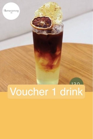 โปรโมชั่น Voucher 1 drink ลด 100 % เมื่อสั่งเมนูในหมวด Drink
