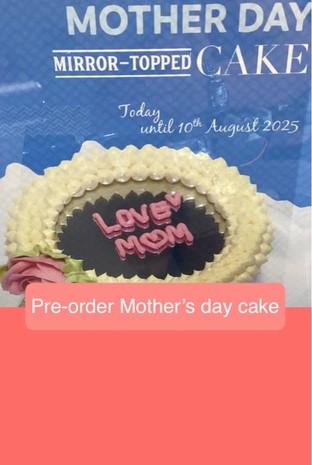 โปรโมชั่น Pre-order Mother’s day cake ลด 100 บาท เมื่อสั่งเมนู Mother day cake