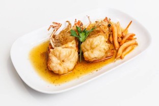 โปรโมชั่น ส่วนลดกุ้งแม่น้ำทอดเกลือ ลดเหลือ 850 บาท เมื่อสั่งเมนู กุ้งแม่น้ำทอดเกลือ