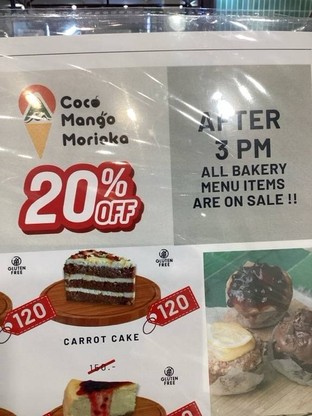 โปรโมชั่น After 3 PM ลด 20 % เมื่อสั่งเมนู Strawberry sorbet , Dark beer cake, Banoffee, Red velvet cookie, Fudge Brownie , New York cheese cake, French Vanilla , Matcha Latte , Avocado , Coconut , Coffee Latte , Pistachios , Mango Passion Fruit , Tiramisu , Brookie Brownie , Matcha Cookies, Lemon muffin, Fruit fresh cream cake, Double Choc Lava Cookies, Panna Cotta Raspberry , Rum Raisin , Mint Chocolate , Banana cream cheese cake, Bonny cake, Carrot cake, Bon Bon Rocher, Mango Beet Root Sobet, Cherry Cream Cheese Brownie , Blueberry muffin, Matcha basque, Lemon butter cake, Yuzu Sorbet , Strawberry Cheesecake , Blueberry Yogurt , Oat meal cookie, Olympic muffin, Coconut Lodchong, Sans rival cake, Key Lime Pie , Pumpkin cake