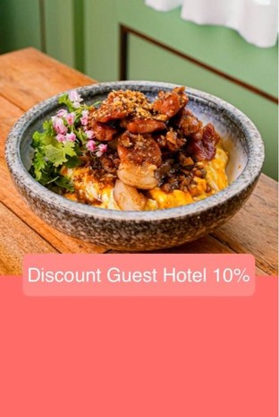 โปรโมชั่น Discount Guest Hotel 10% ลด 10 % เมื่อสั่งเมนู