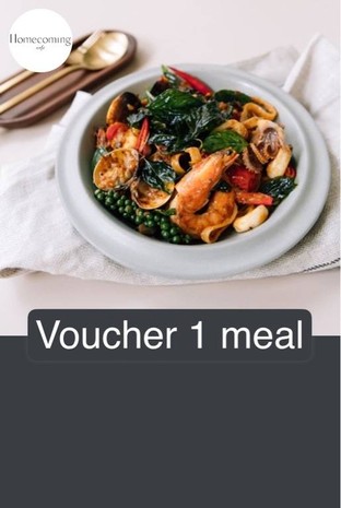 โปรโมชั่น Voucher 1 meal ลด 100 % เมื่อสั่งเมนูในหมวด Food