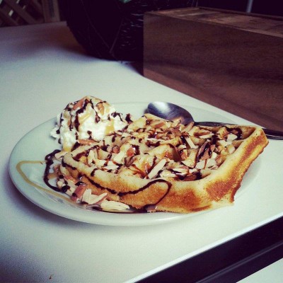 almond waffle.