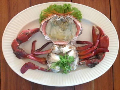 ปูเนื้อเป็นๆ นึ่ง หวานอร่อยมากๆ