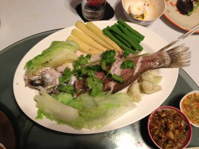 ปลากระพงลุยสวน