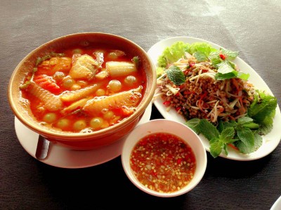 แกงส้มไข่ปลาเรียวเซียว เด็ดมาด