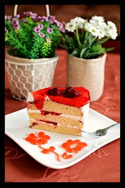 เค้กสตรอเบอร์รี่โยเกิร์ต(Strawberry Yogurt Cake)