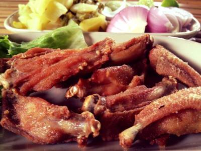 ไก่ทอดเกลือ ละลายในปาก ไม่ละลายในมือ