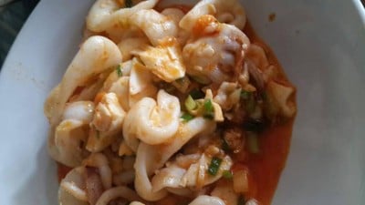 ไข่เค็มผัดปลาหมึก