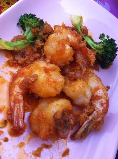 กุ้งซอสXO