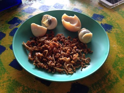 หนวดปลาหมึกทอด