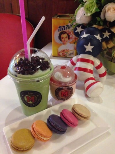 ชาเขียวปั่น+ถั่วแดง