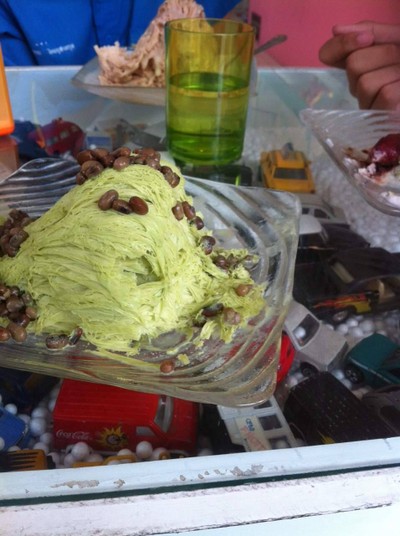 ไอติมชาเขียว ถั่วเเดง