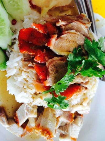 ข้าวหน้าเป็ดหมูกรอบ