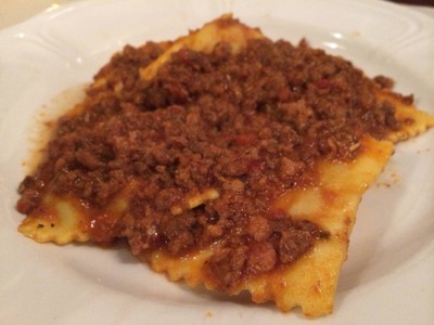Ravioli with Meat Sauce