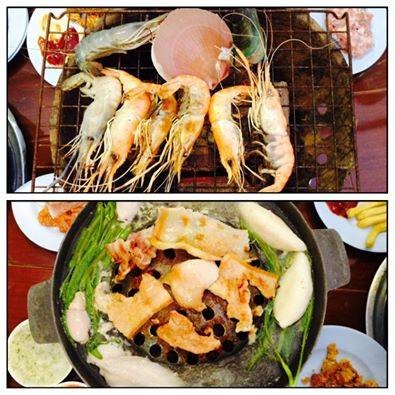 กุ้งย่าง และ หมูกะทะ