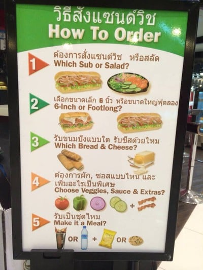 วิธีการสั่งอาหารค่ะ