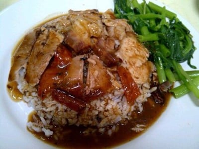 ข้าวหน้าเป็ด+หมูกรอบ